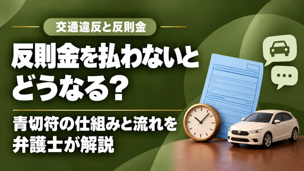 【反則金】交通違反の反則金、支払わないとどうなる？｜交通反則通告制度（青切符）の仕組みを解説！の記事サムネイル