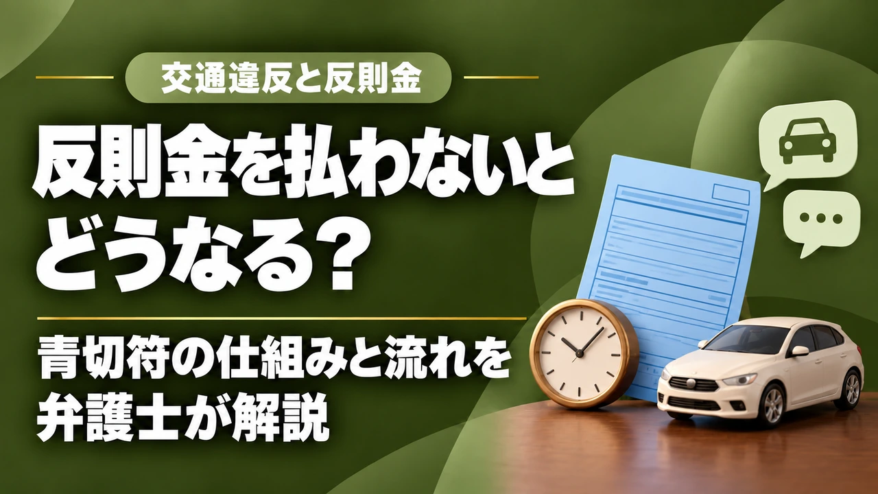 【反則金】交通違反の反則金、支払わないとどうなる？｜交通反則通告制度（青切符）の仕組みを解説！の記事サムネイル