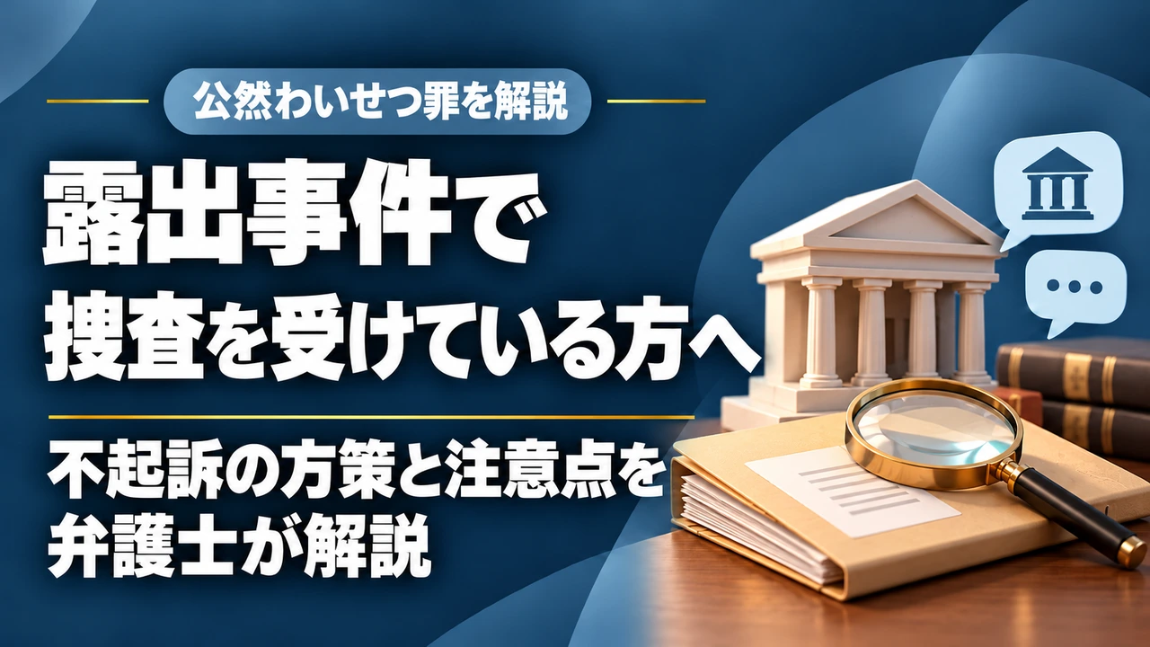 【公然わいせつ罪】露出事件で不起訴を獲得する方法と注意点｜福岡の刑事弁護士が詳しく解説の記事サムネイル