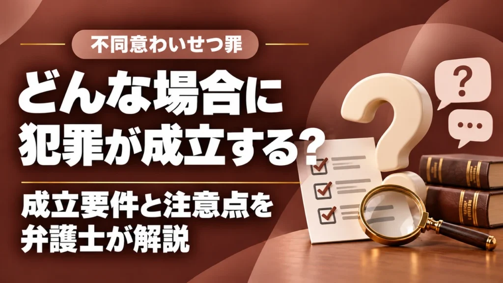 【不同意わいせつ罪】が成立する場合とは？｜福岡の弁護士が詳しく解説の記事サムネイル