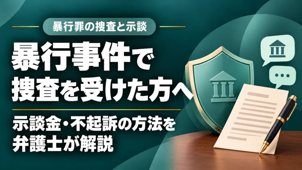 【暴行罪】の捜査の流れ、示談金や不起訴の方法を詳しく解説の記事サムネイル