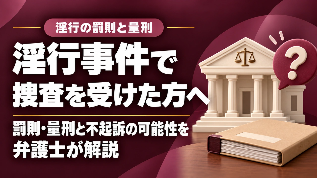 【淫行】未成年とのわいせつ行為｜罰則の内容や量刑相場、不起訴の可能性を解説の記事サムネイル