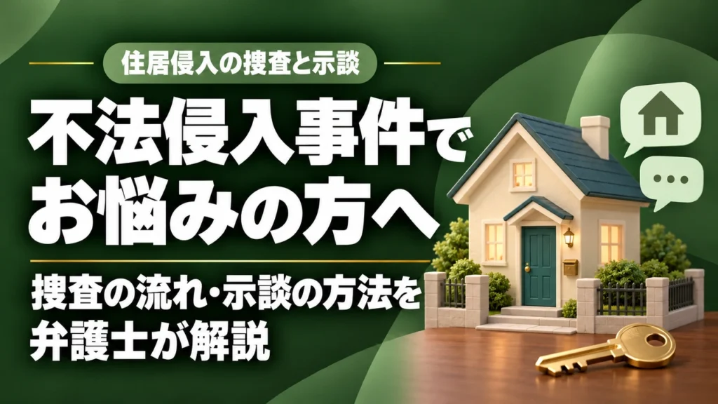 【住居侵入】不法侵入事件の捜査の流れ、示談や不起訴の方法を解説の記事サムネイル