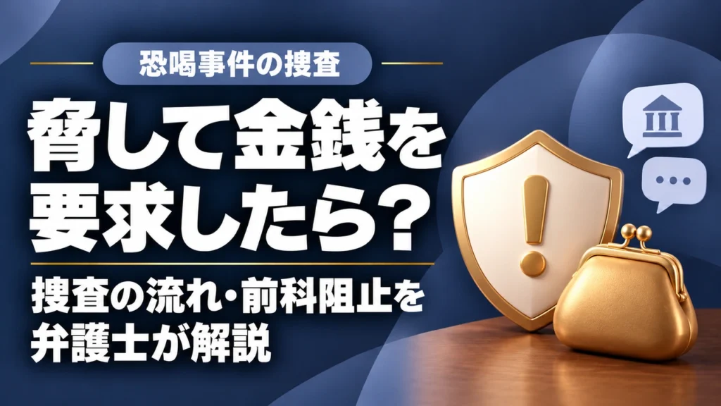【恐喝】カツアゲ、オヤジ狩り。脅して金銭要求する恐喝事件｜捜査の流れや前科阻止について福岡の弁護士が解説の記事サムネイル