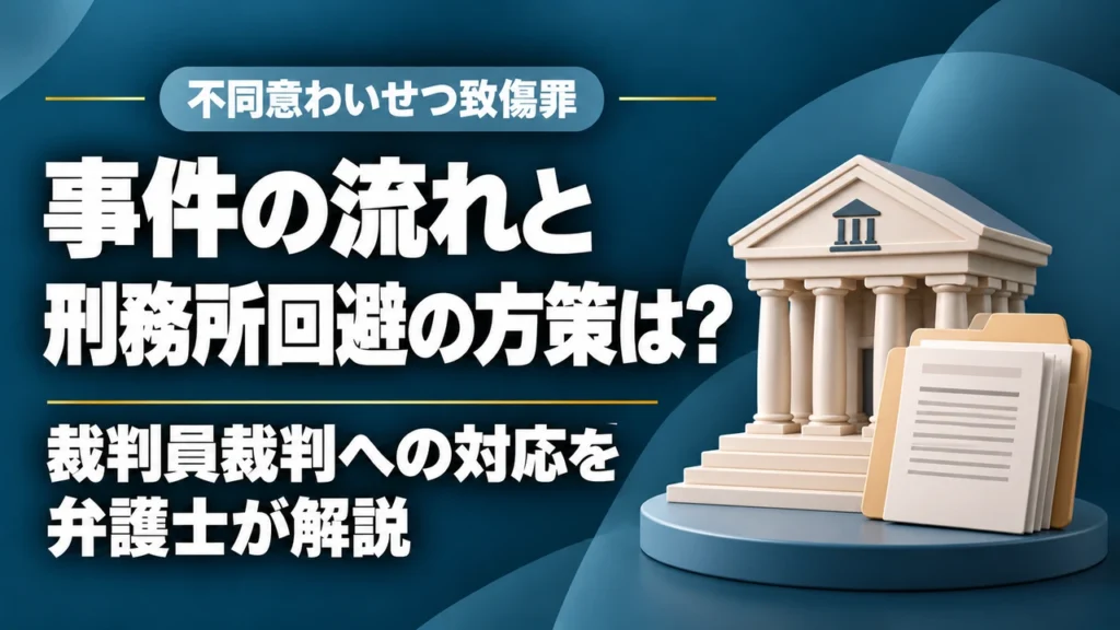 不同意わいせつ致傷罪の事件の流れ｜裁判員裁判対象事件で刑務所を回避する方法の記事サムネイル