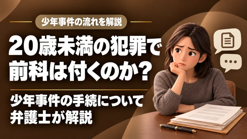 未成年（20歳未満）が犯罪したら前科が付くか？｜少年事件の流れを福岡の刑事弁護士が解説の記事サムネイル