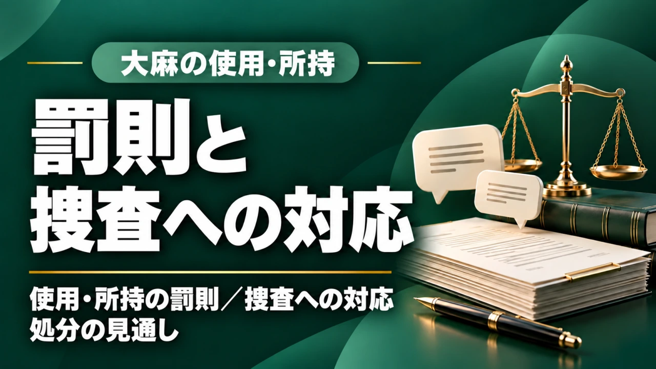 大麻の使用・所持の罰則と捜査への対応を解説する記事のアイキャッチ