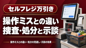 セルフレジ万引き：操作ミスとの違い・処分の見通し・示談の効果