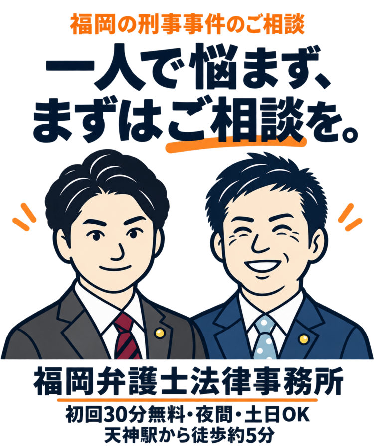 福岡の刑事事件のご相談は福岡弁護士法律事務所へ。一人で悩まず、まずはご相談を。