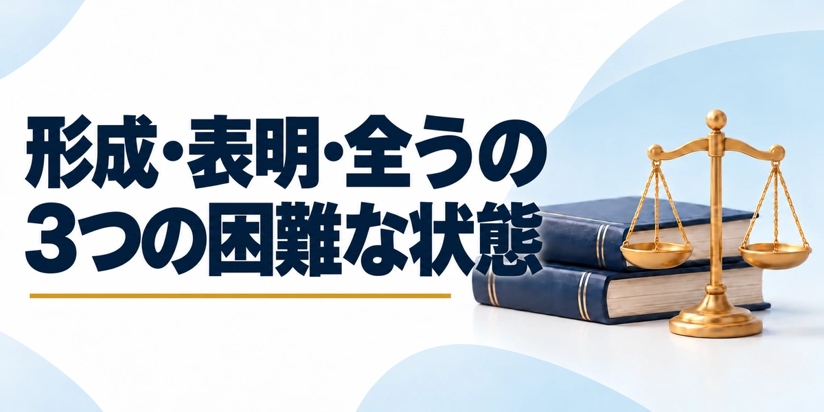 形成・表明・全うの３つの困難な状態